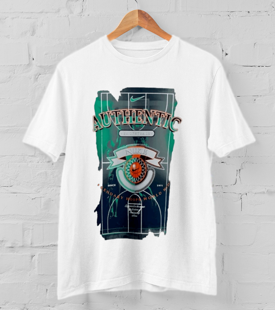 Authentic Nike Basketball Legendary Hoops Worldwide Since 1971 T-Shirt