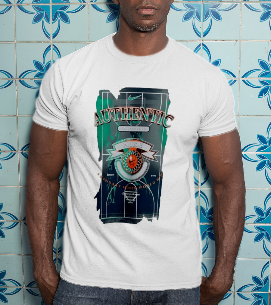 Authentic Nike Basketball Legendary Hoops Worldwide Since 1971 T-Shirt