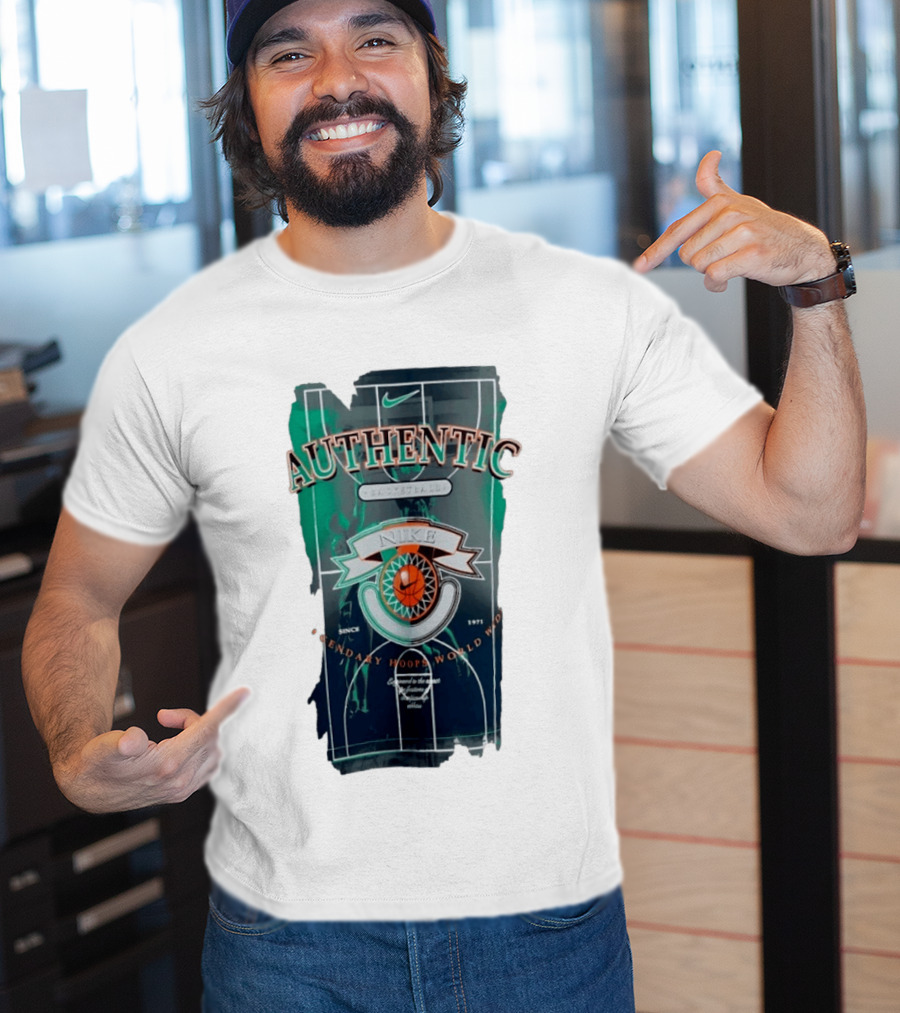 Authentic Nike Basketball Legendary Hoops Worldwide Since 1971 T-Shirt