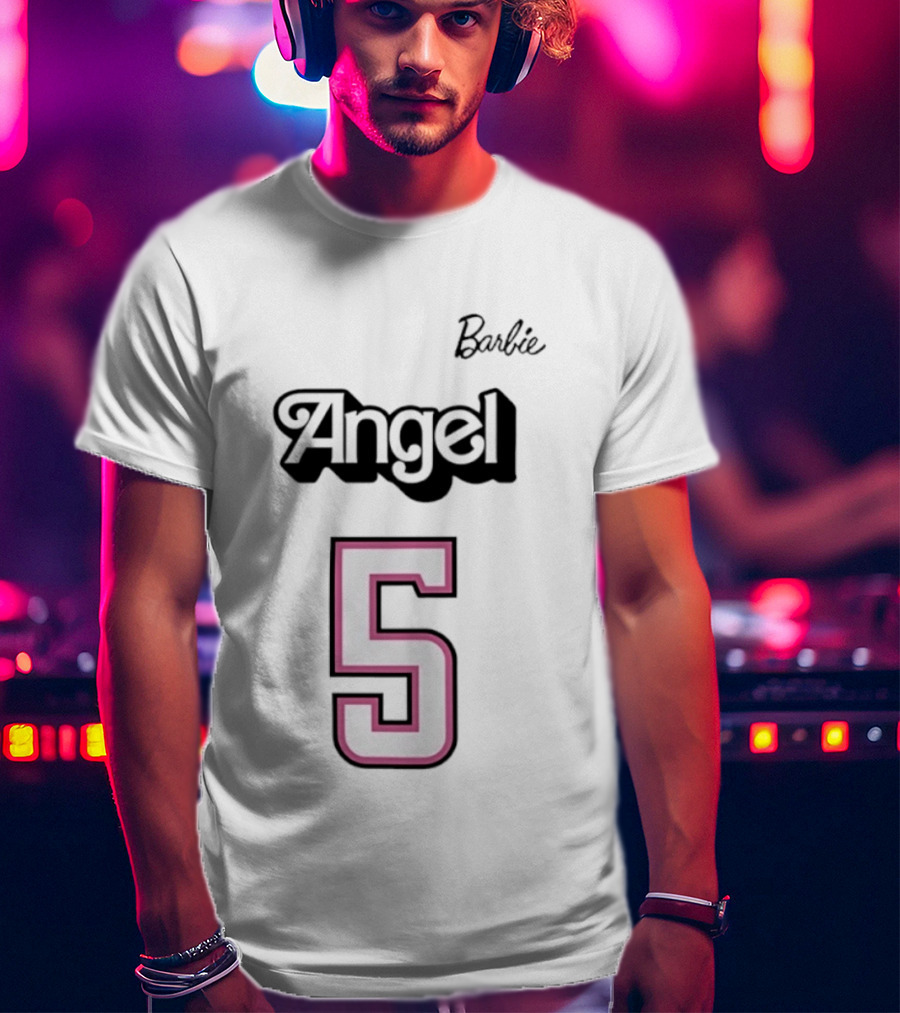 Barbie Angel 5 Pink Jersey T-Shirt