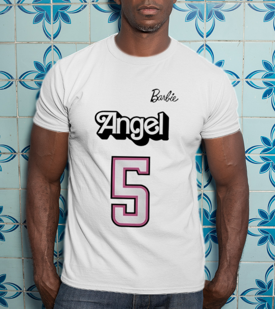 Barbie Angel 5 Pink Jersey T-Shirt