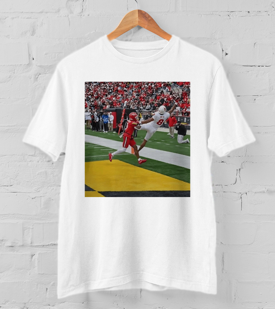 Smith Number 8 Stanford Cardinal Football Touchdown Catch Action T-Shirt