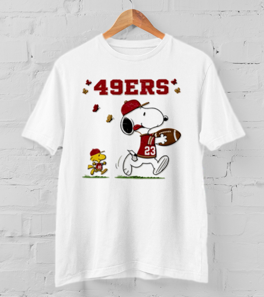 Snoopy Vs Woodstocks 49ers Football Comic T-Shirt