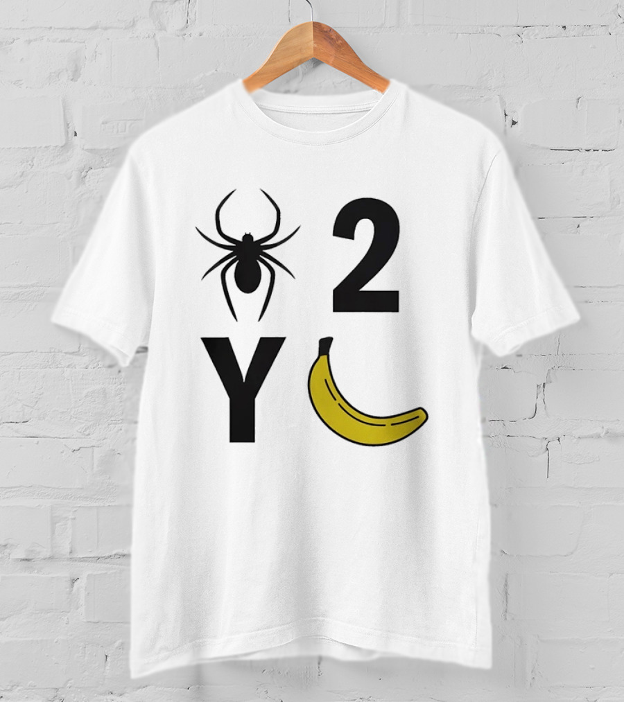 Spider 2 Y Banana Rebus Wordplay Visual Pun T-Shirt