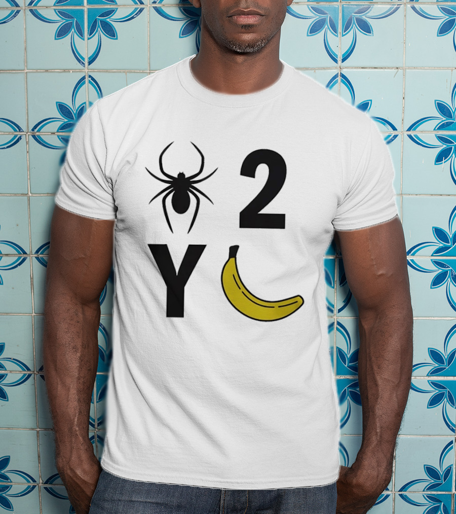 Spider 2 Y Banana Rebus Wordplay Visual Pun T-Shirt