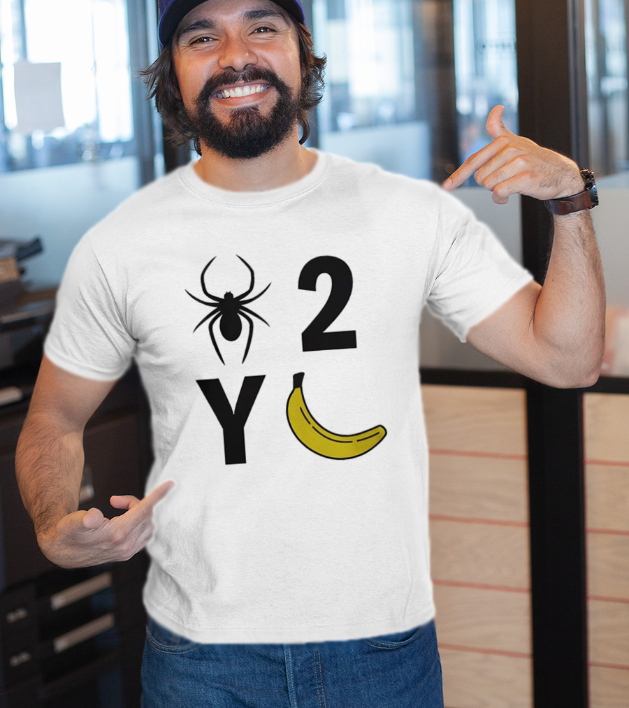Spider 2 Y Banana Rebus Wordplay Visual Pun T-Shirt