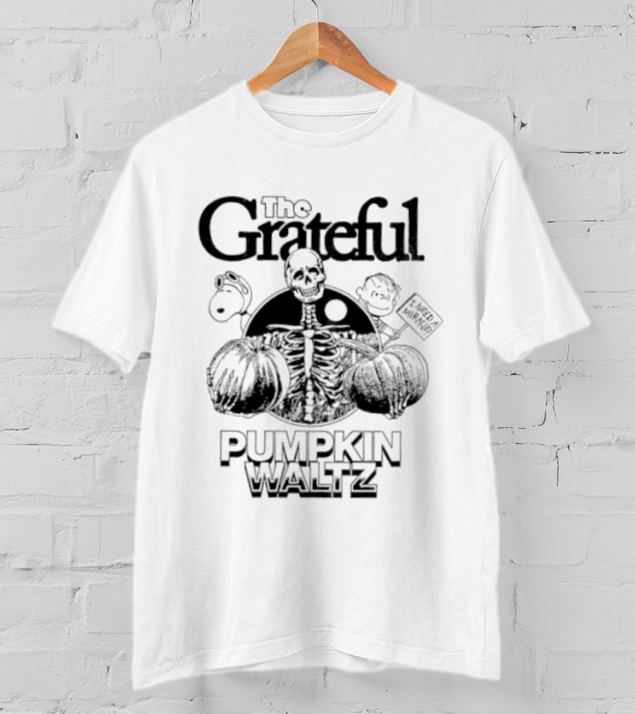 Grateful Dead Pumpkin Waltz I Need A Miracle Halloween Snoopy Charlie Brown T-Shirt