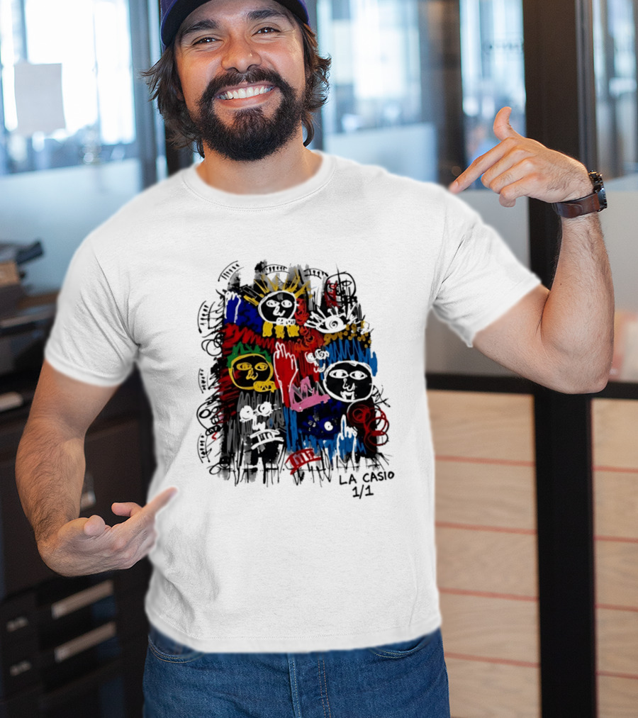 La Casio 1 1 Abstract Expressionist Colorful Faces T-Shirt