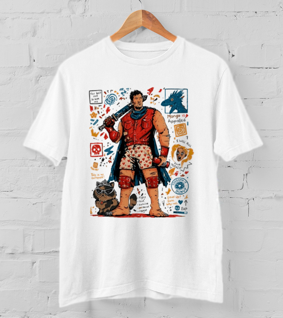 Mongo Is Appalled Goddamn It Donut Fantasy Adventure Comic Style Hero Boxer Villain Playful Quotes T-Shirt