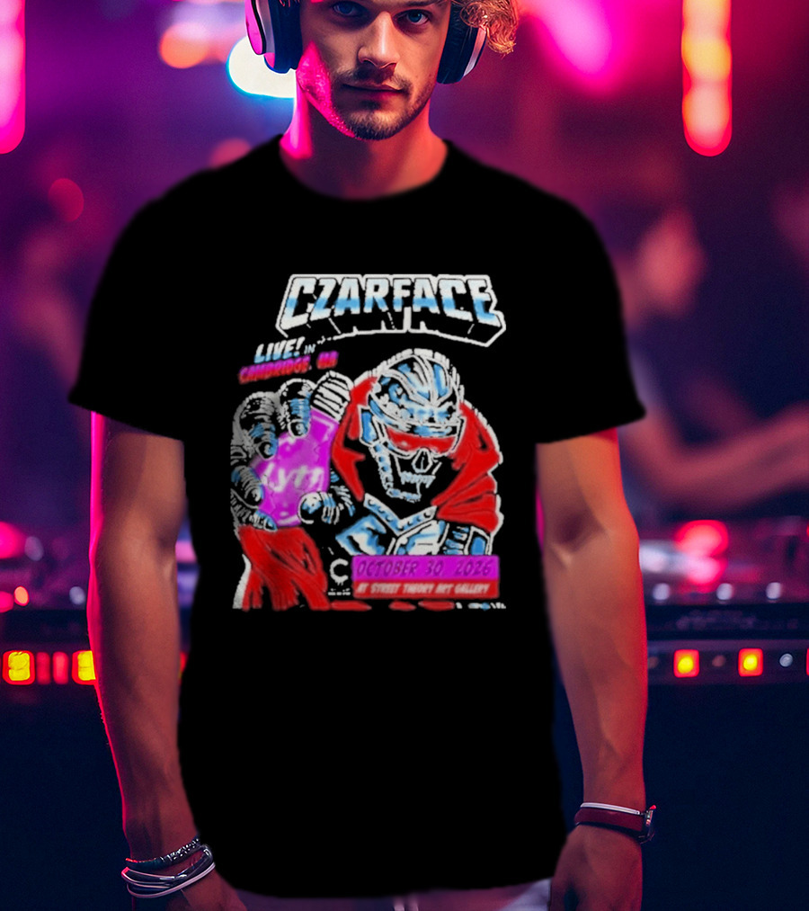 Czarface Live In Cambridge MA October 30 2026 Street Theory Art Gallery T-Shirt