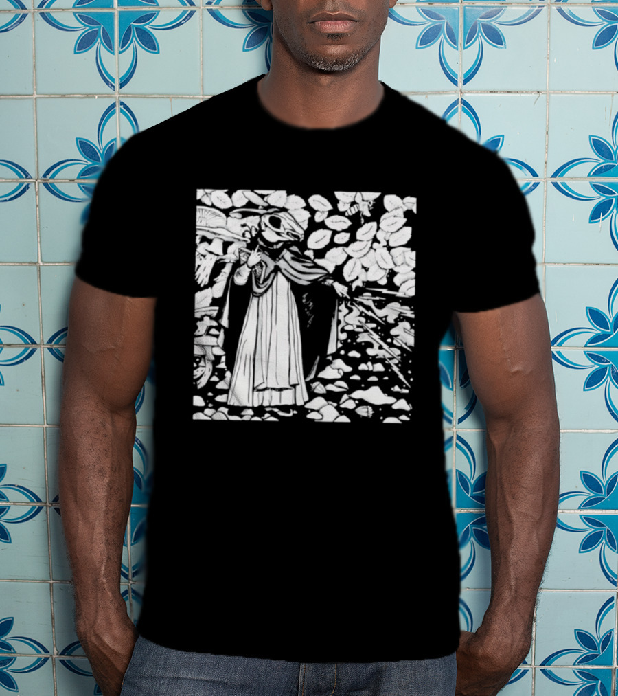 Dark Forest Mage Rabbit Skull With Lightning T-Shirt
