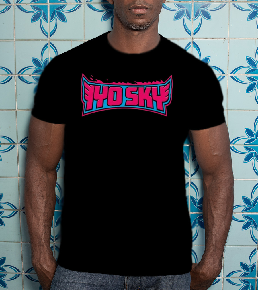 Iyo Sky WWE Wrestling Wings Pink Blue T-Shirt