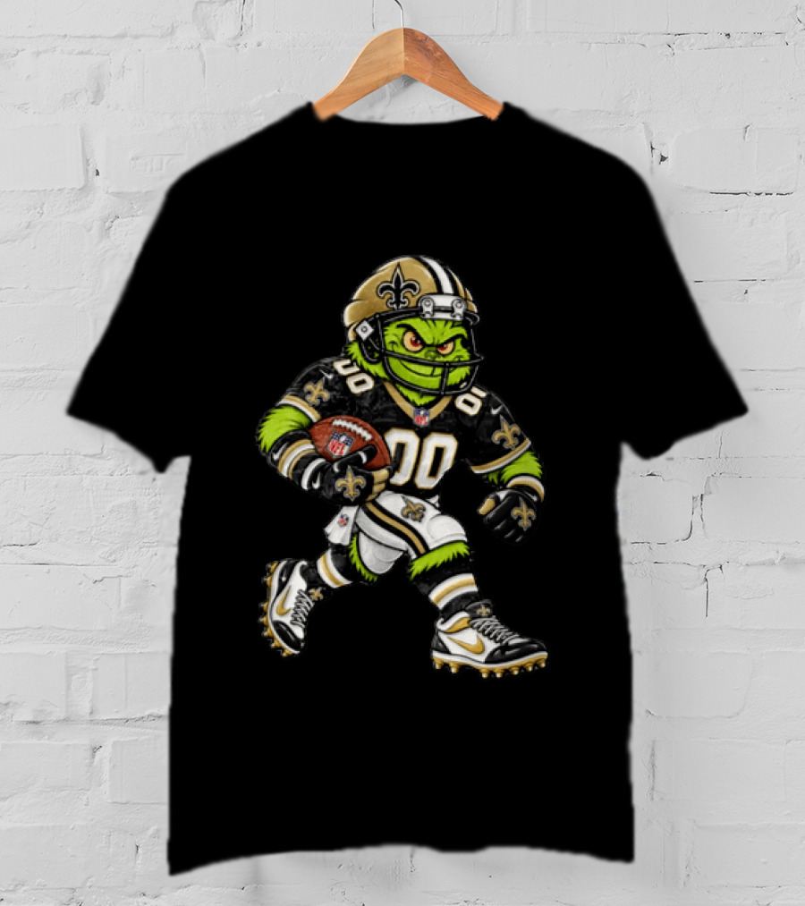 New Orleans Saints NFL Grinch Football Player T-Shirt