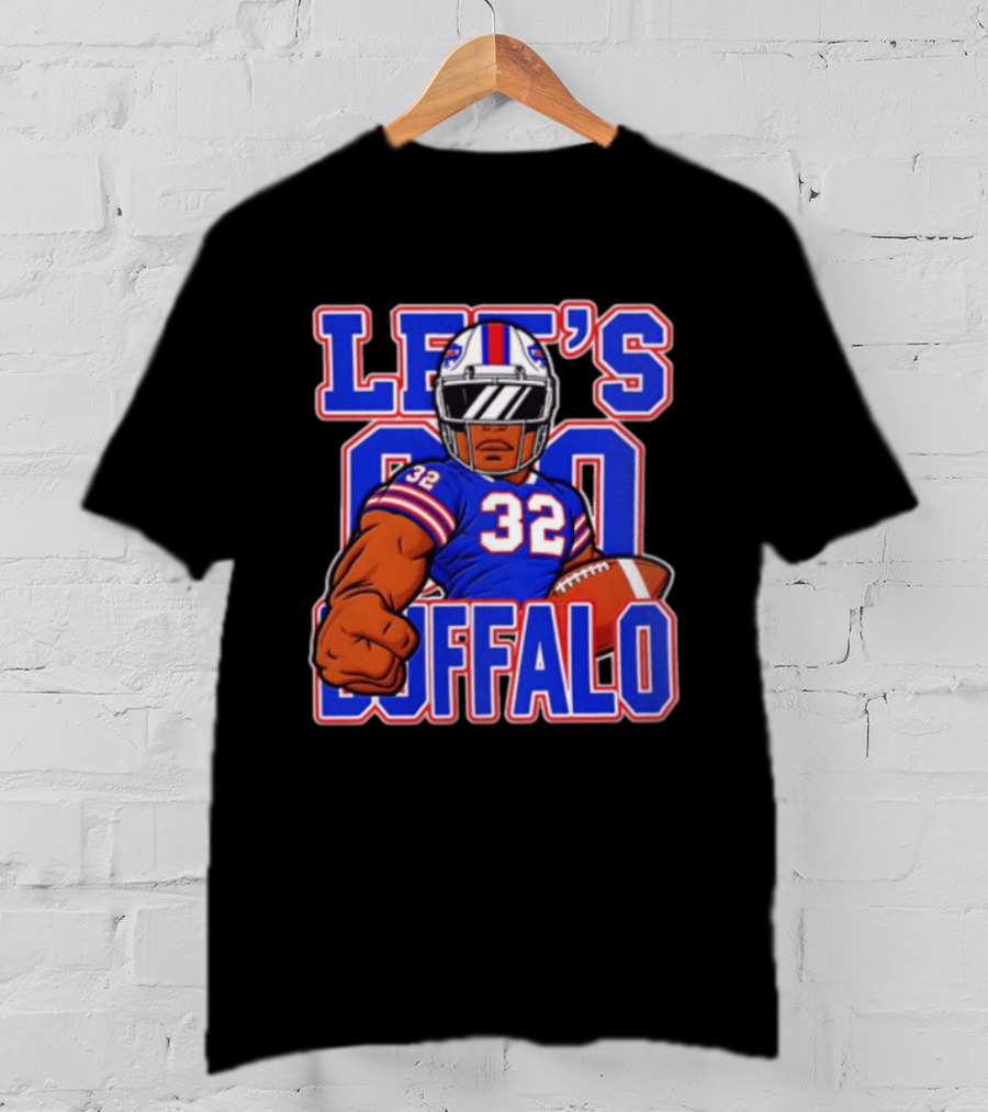 OJ Simpson 32 Jersey Let's Go Buffalo Football Fan T-Shirt
