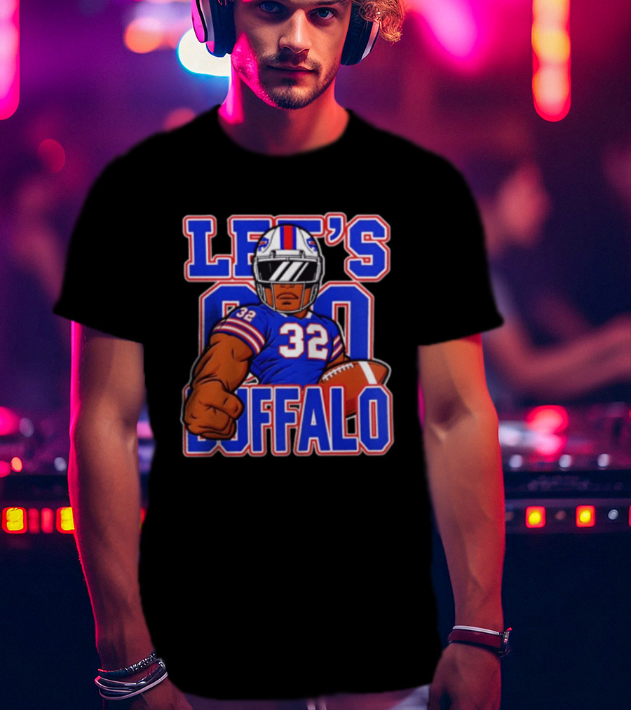 OJ Simpson 32 Jersey Let's Go Buffalo Football Fan T-Shirt
