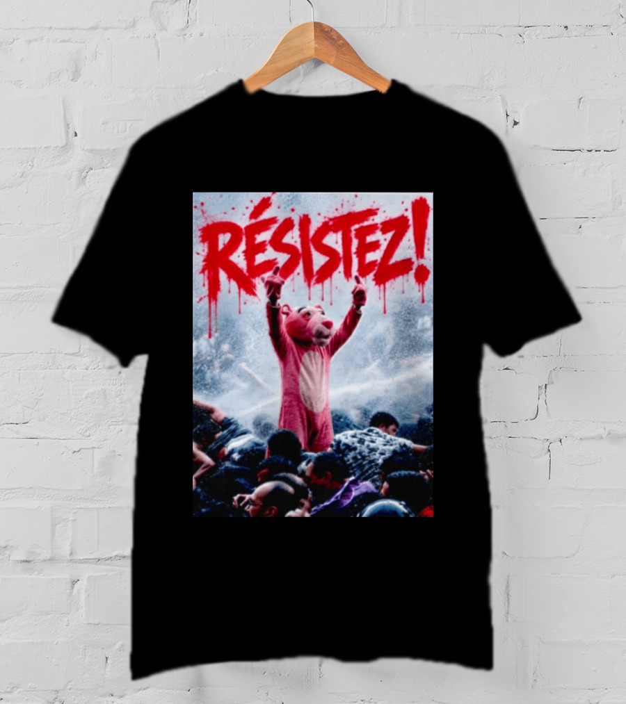 Résistez Paris Protest Panther Pink Costume T-Shirt