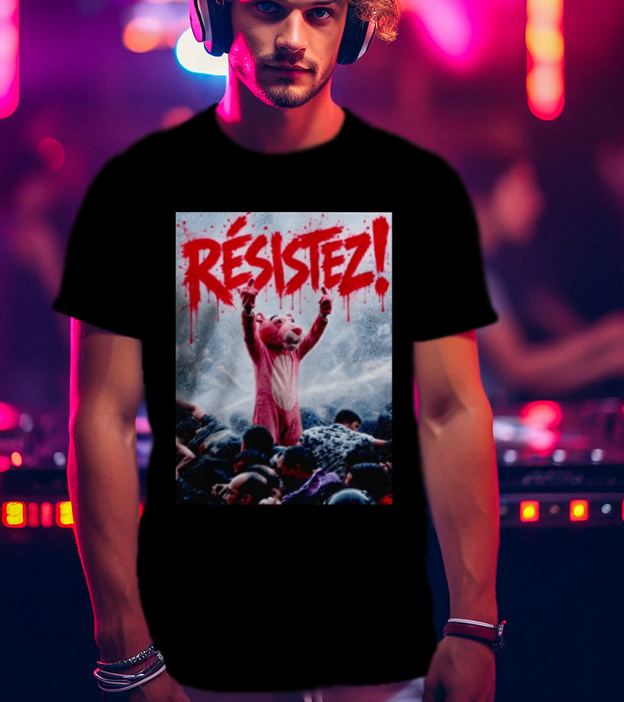 Résistez Paris Protest Panther Pink Costume T-Shirt