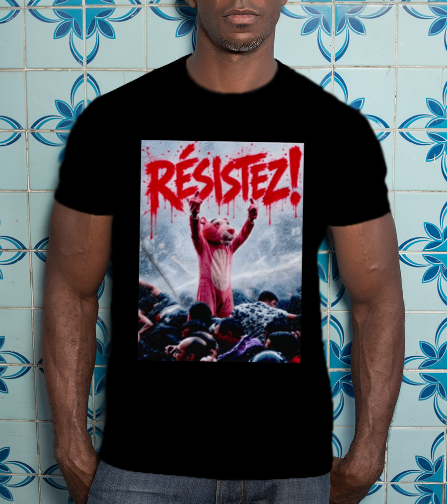 Résistez Paris Protest Panther Pink Costume T-Shirt