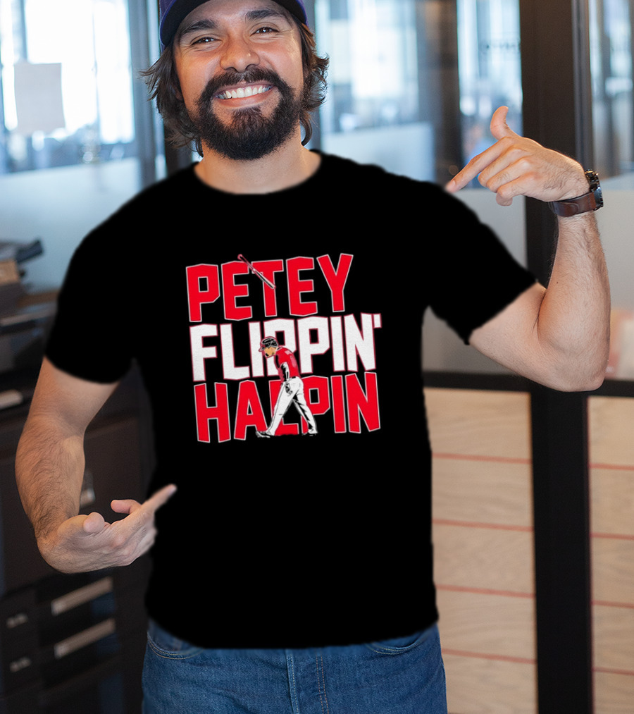 Petey Flippin' Hapin Ian Happ Chicago Cubs Baseball Fan Merchandise T-Shirt