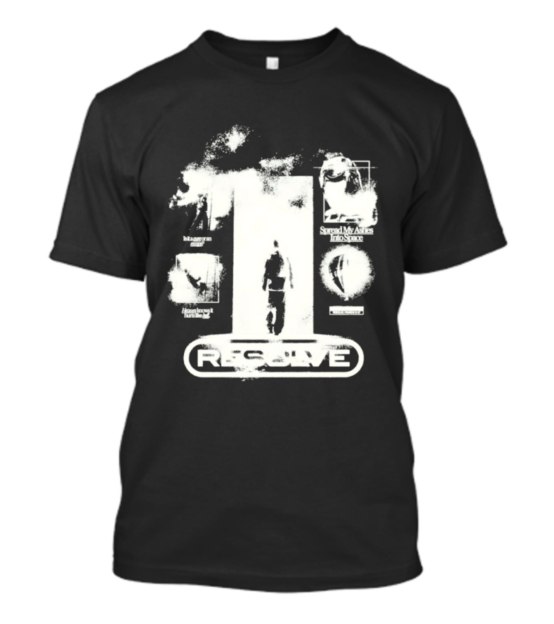Resolve Space Ashes Rocket Adventure Distressed T-Shirt