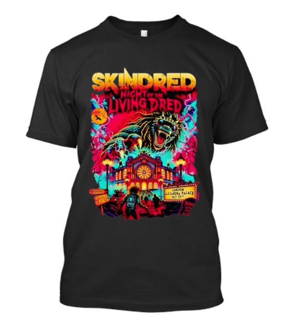 Skindred Night Of The Living Dred London Alexandra Palace Oct 31st Monster Concert T-Shirt
