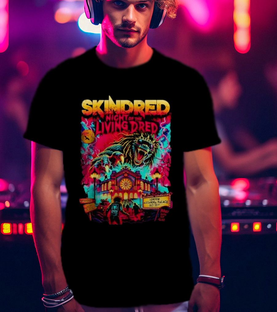 Skindred Night Of The Living Dred London Alexandra Palace Oct 31st Monster Concert T-Shirt