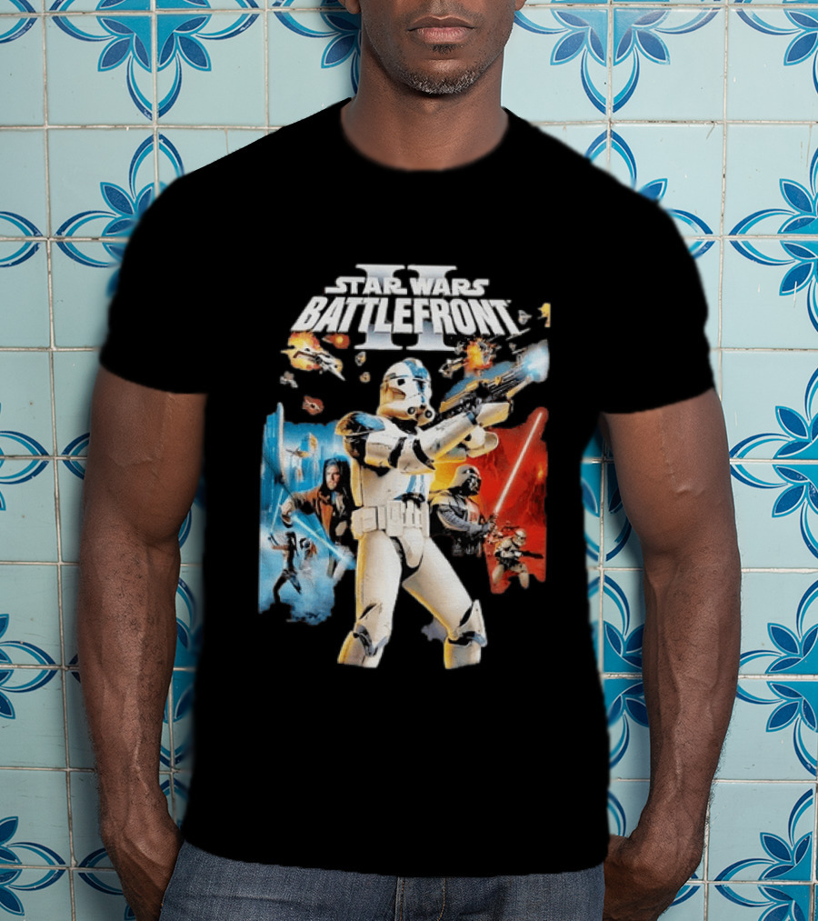 Star Wars Battlefront II Clone Trooper Jedi Action Adventure T-Shirt