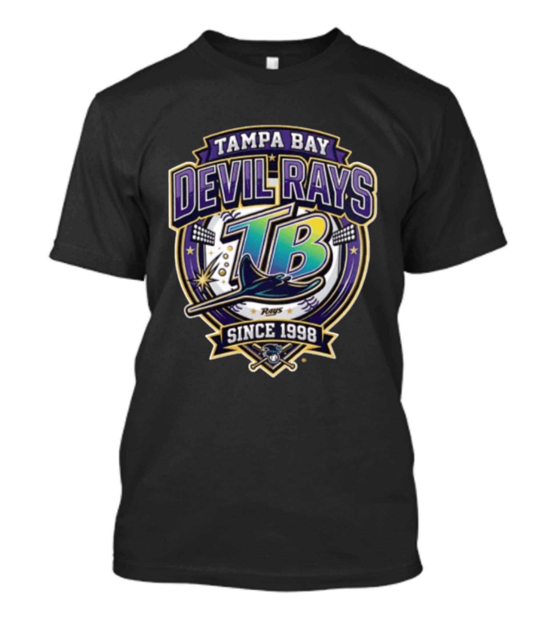 Tampa Bay Devil Rays TB Rays Since 1998 Baseball Team T-Shirt