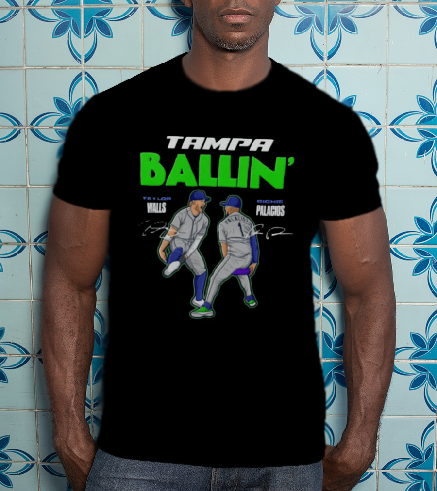 Tampa Ballin' Taylor Walls Richie Palacios Celebration T-Shirt