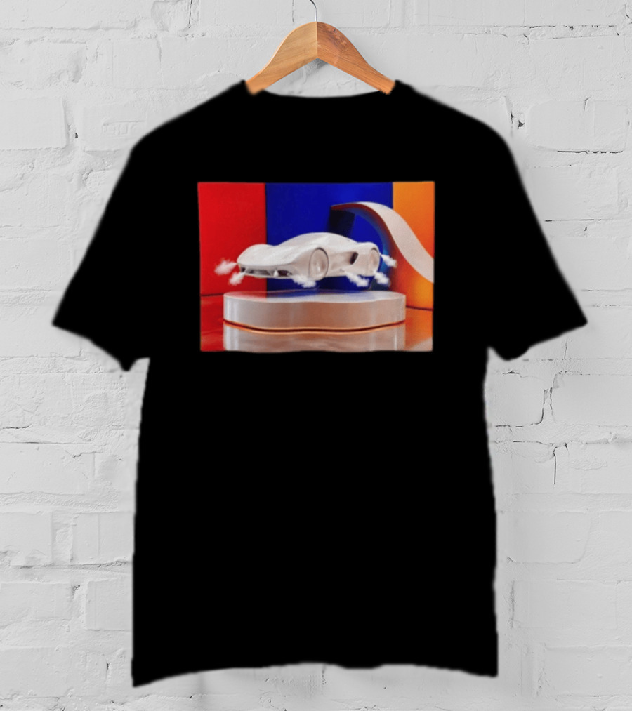 Tesla Roadster Flying Car Concept Futuristic Design With Dynamic T-Shirt