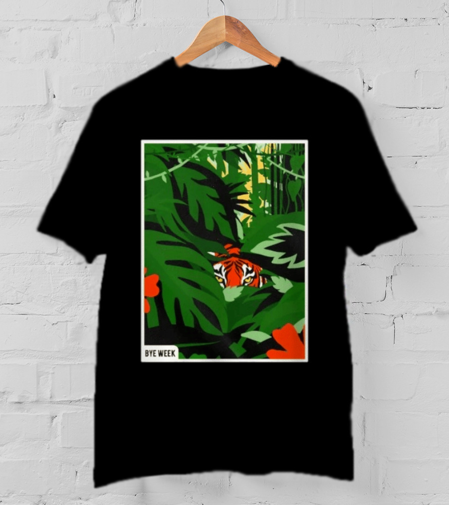 Tiger Bye Week Jungle Football Wildlife Adventure T-Shirt