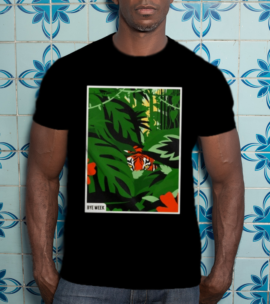 Tiger Bye Week Jungle Football Wildlife Adventure T-Shirt