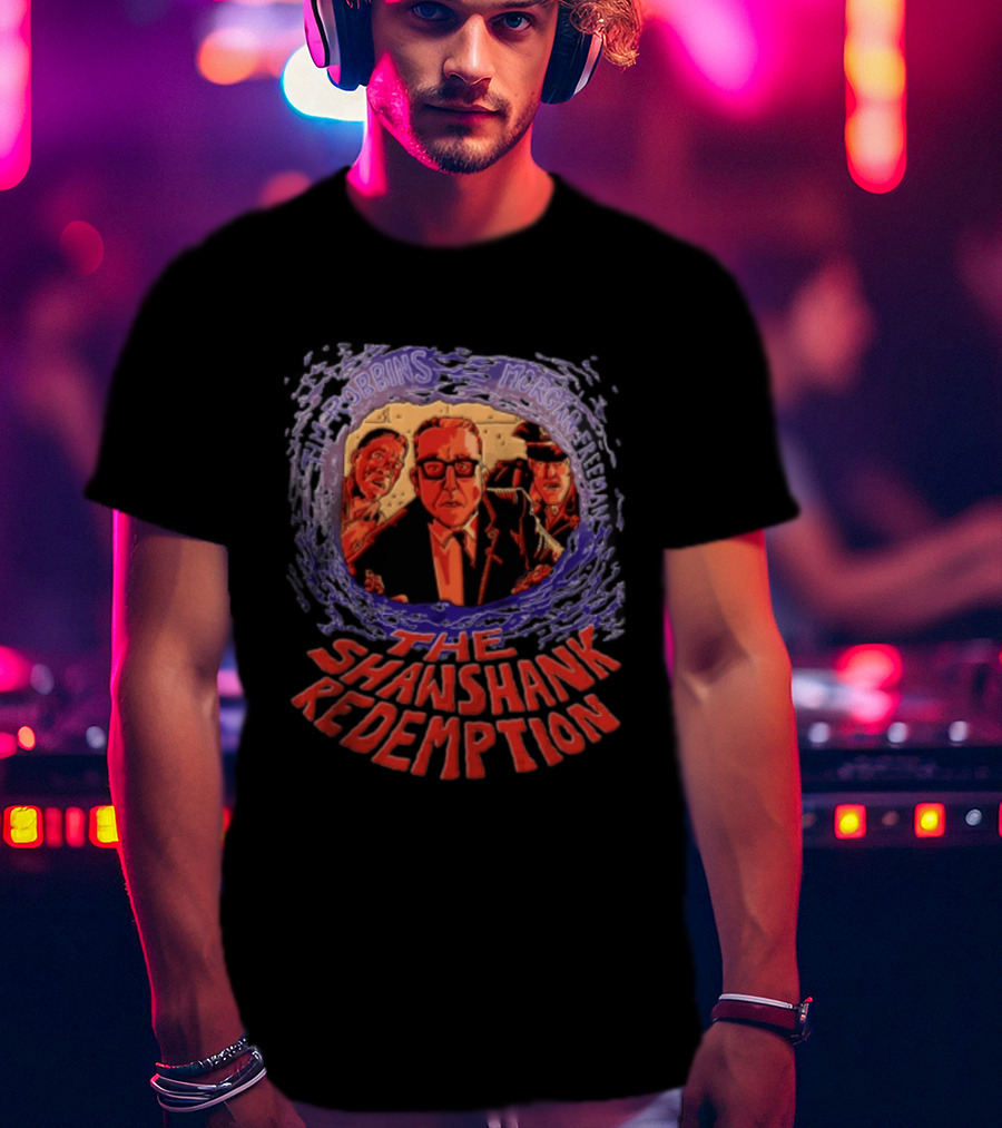 Tim Robbins Morgan Freeman The Shawshank Redemption Christmas Three Men Looking T-Shirt