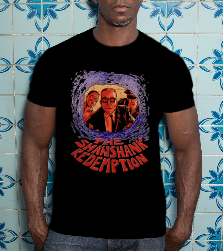 Tim Robbins Morgan Freeman The Shawshank Redemption Christmas Three Men Looking T-Shirt