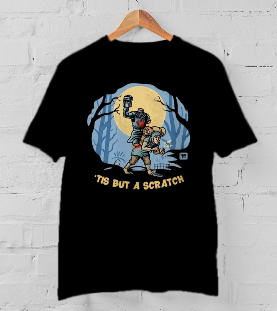 Monty Python Black Knight 'Tis But A Scratch Headless Duelist Moonlit Forest T-Shirt