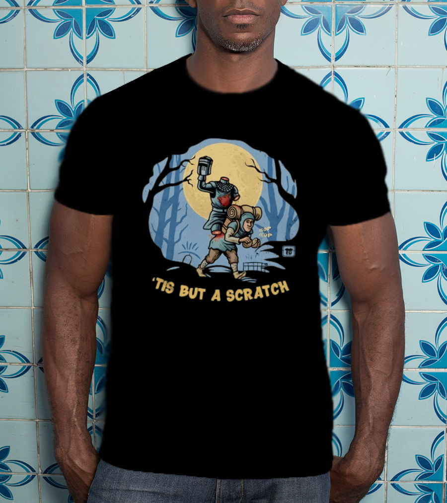 Monty Python Black Knight 'Tis But A Scratch Headless Duelist Moonlit Forest T-Shirt