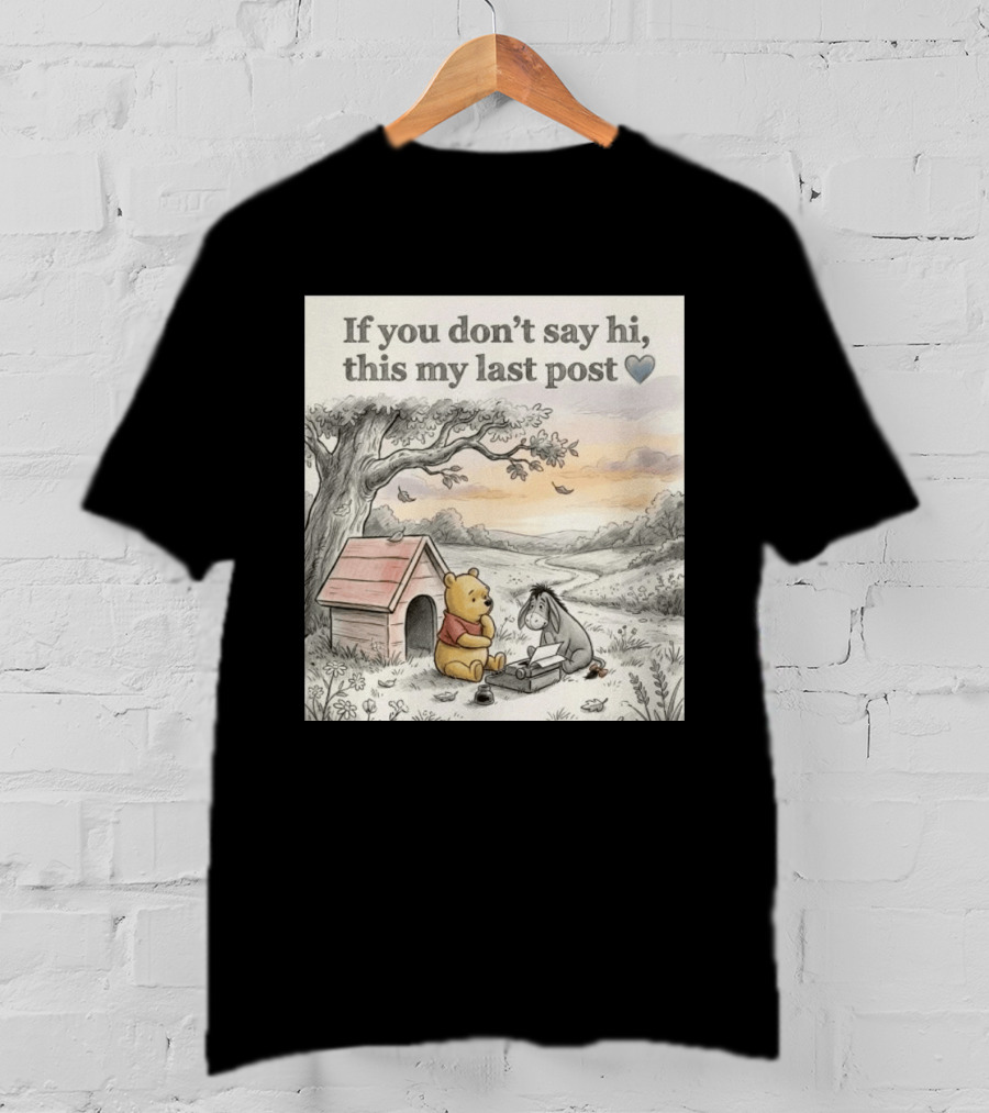 Eeyore Winnie The Pooh If You Don't Say Hi This My Last Post T-Shirt