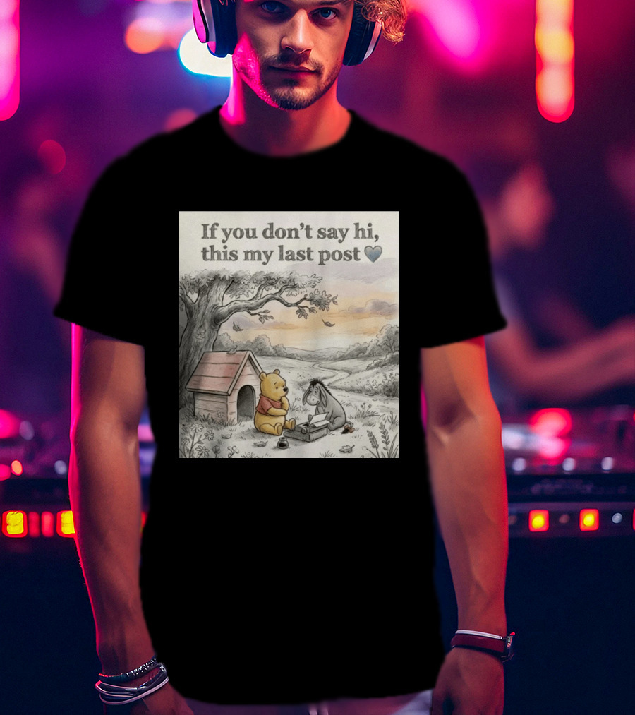 Eeyore Winnie The Pooh If You Don't Say Hi This My Last Post T-Shirt