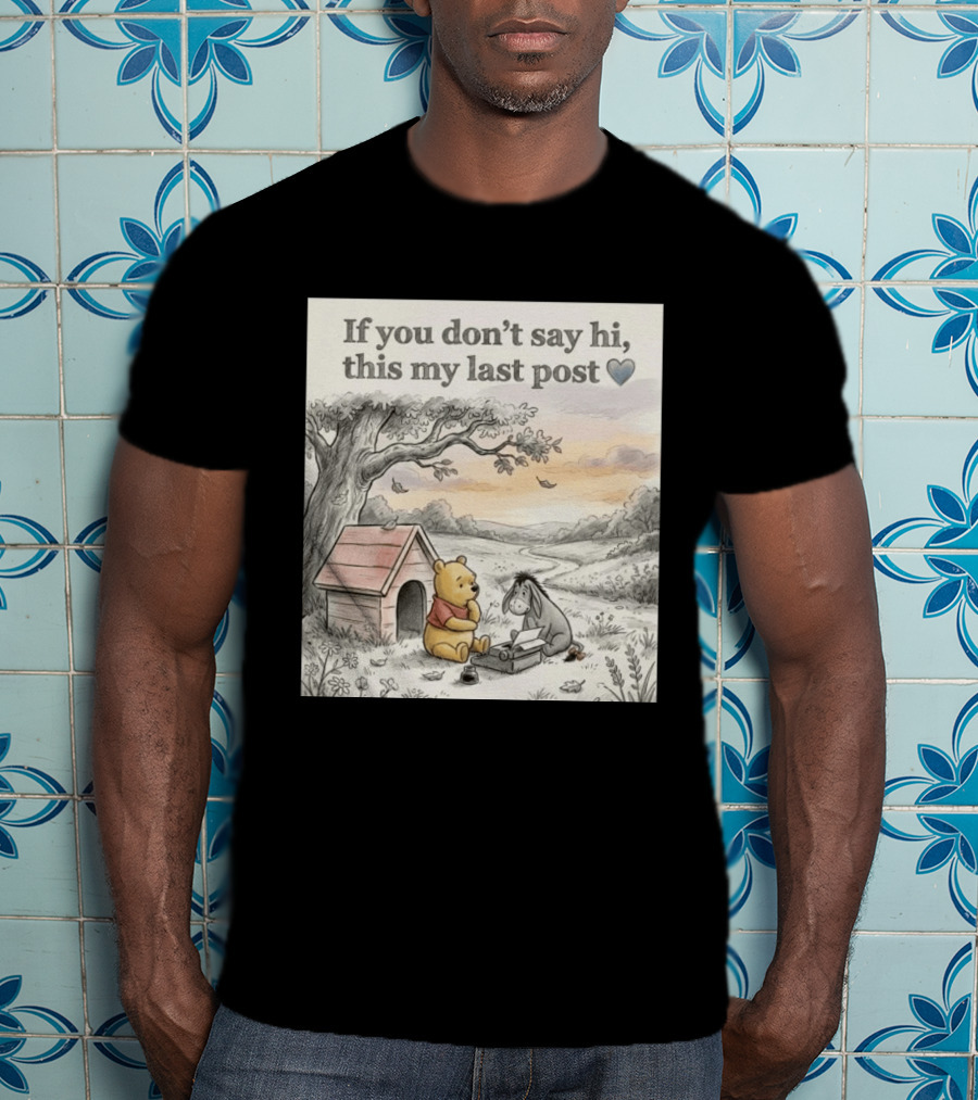 Eeyore Winnie The Pooh If You Don't Say Hi This My Last Post T-Shirt
