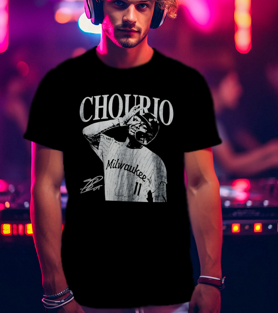 Jackson Chourio Milwaukee 11 Chourio Distressed T-Shirt