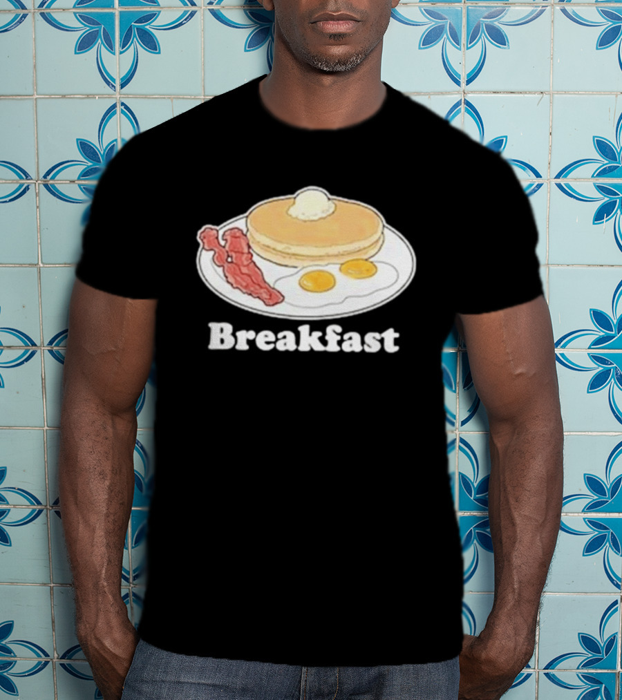 Breakfast Pancakes Eggs And Bacon Plate T-Shirt