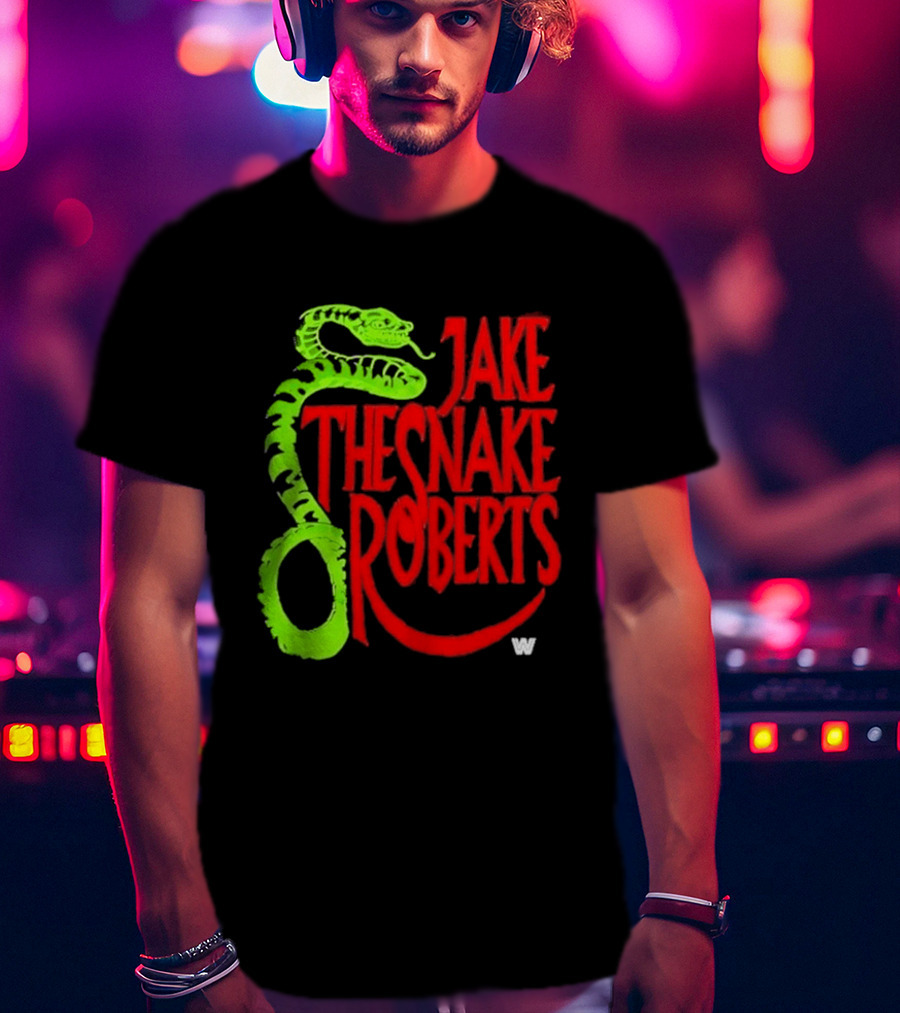 Jake The Snake Roberts WWE Retro 80s Neon T-Shirt