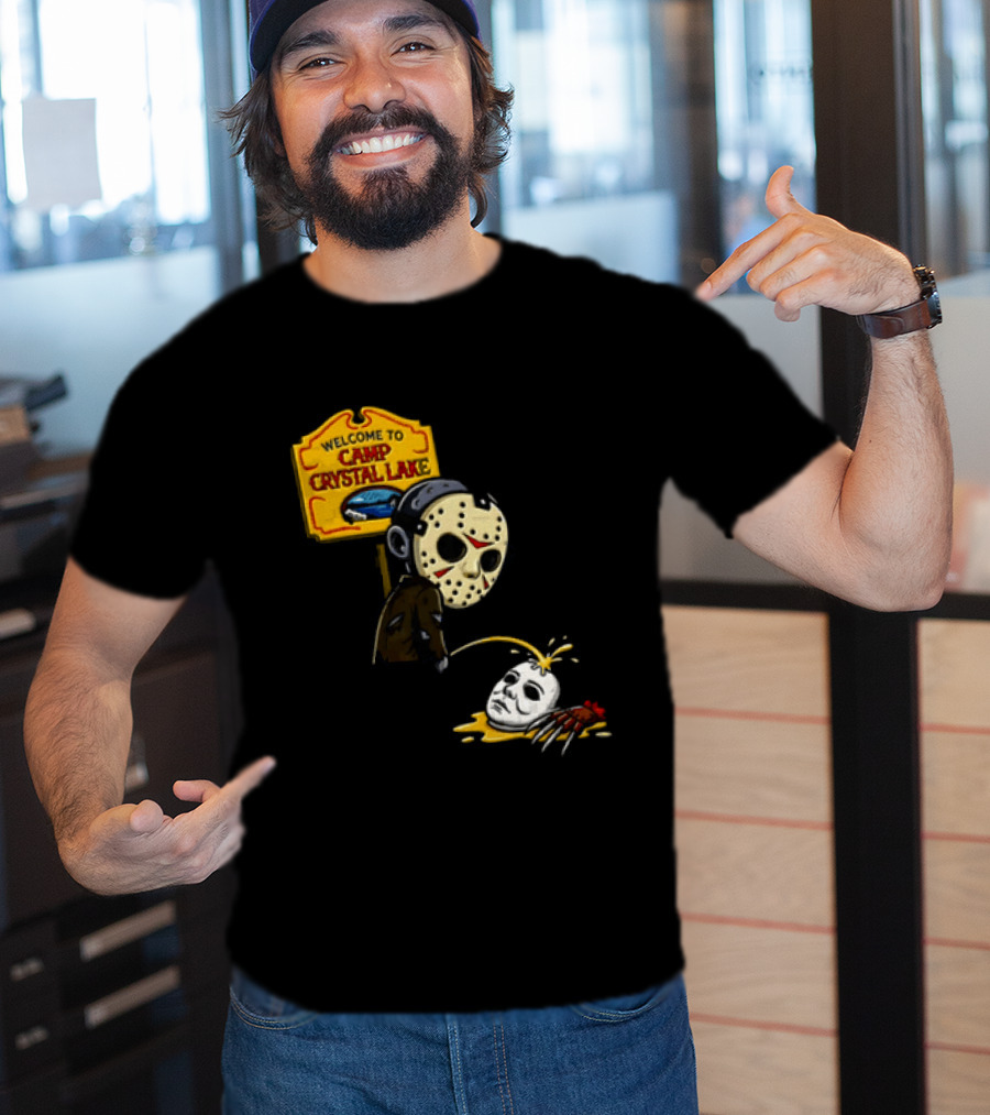 Jason Voorhees Friday The 13th Camp Crystal Lake Horror Scene T-Shirt
