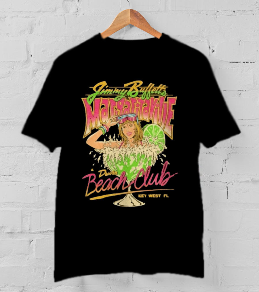 Jimmy Buffett Margaritaville Duvin Beach Club Key West FL Retro Vibes T-Shirt