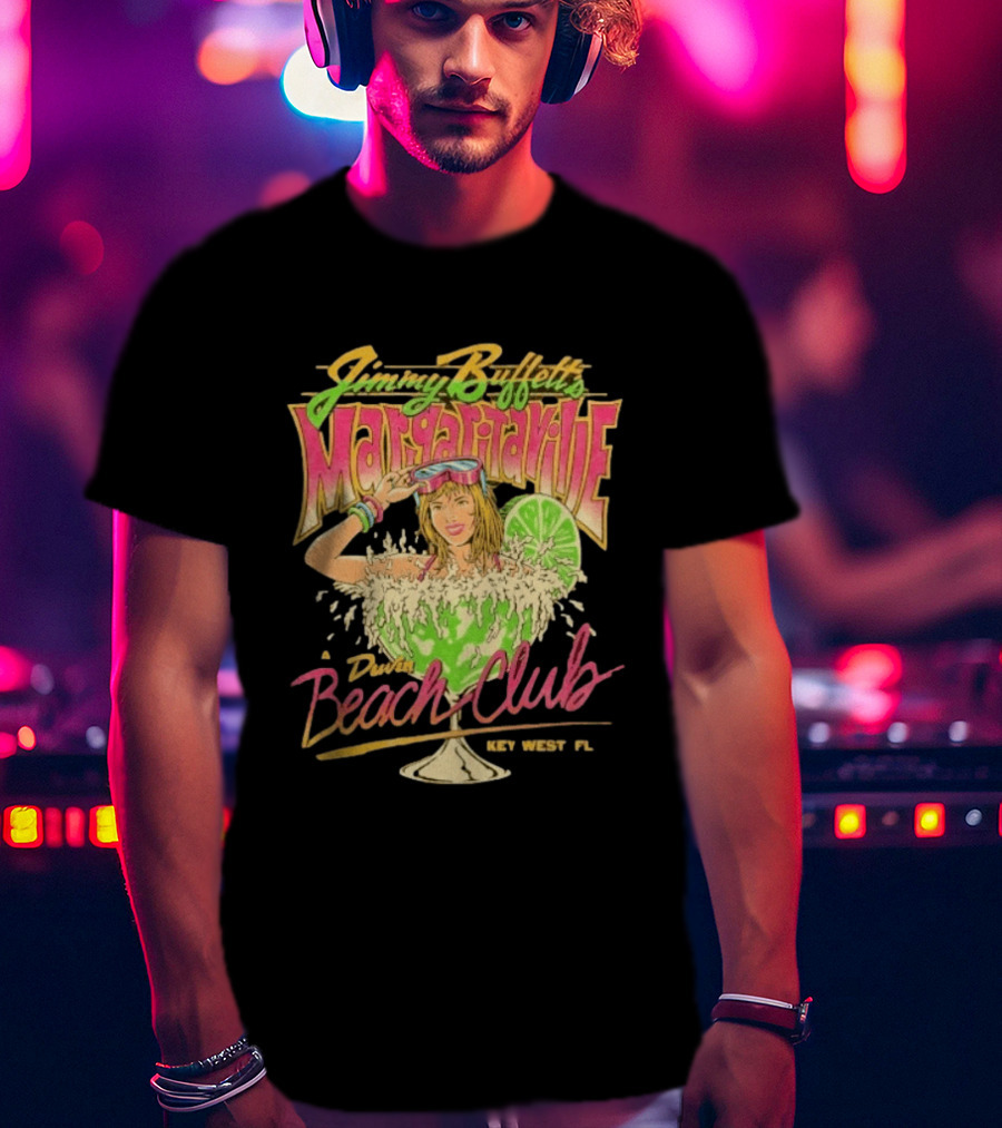 Jimmy Buffett Margaritaville Duvin Beach Club Key West FL Retro Vibes T-Shirt