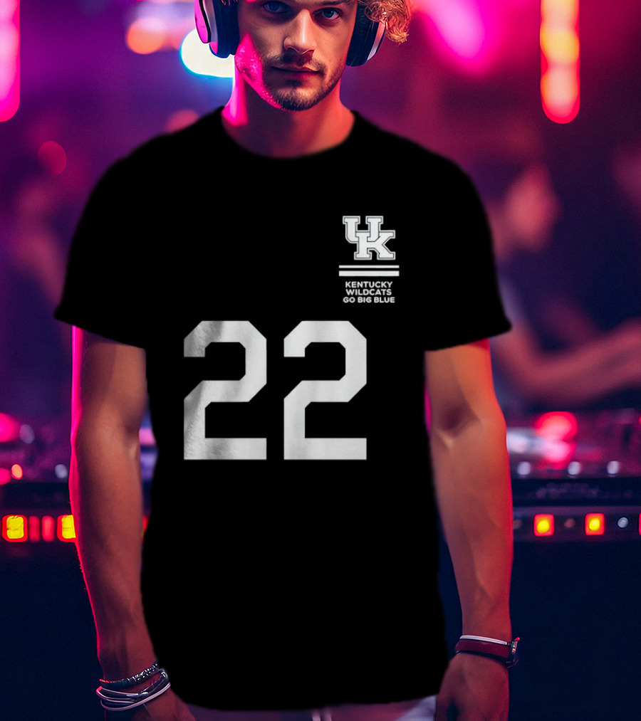 Kentucky Wildcats Milan Momcilovic Number 22 Go Big Blue T-Shirt