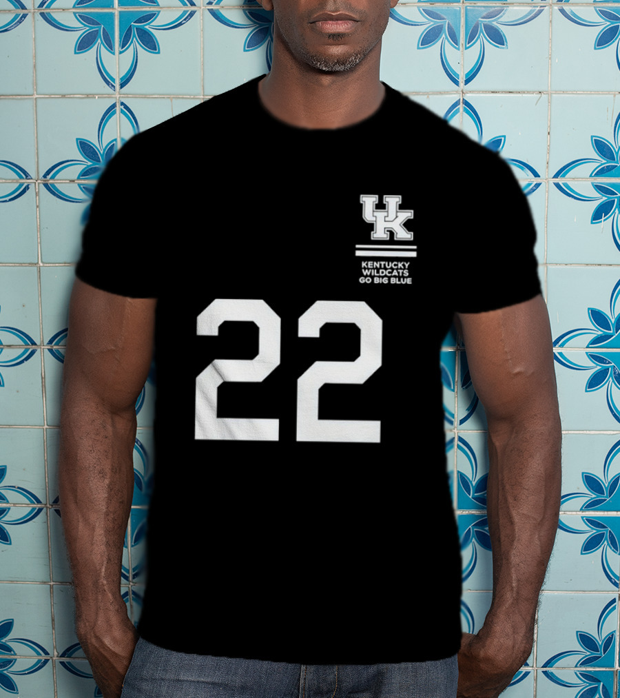 Kentucky Wildcats Milan Momcilovic Number 22 Go Big Blue T-Shirt