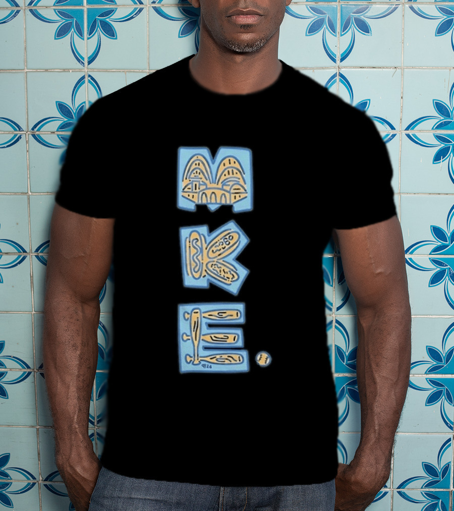 Milwaukee MKE Hot Dog Baseball Wisconsin Stadium T-Shirt