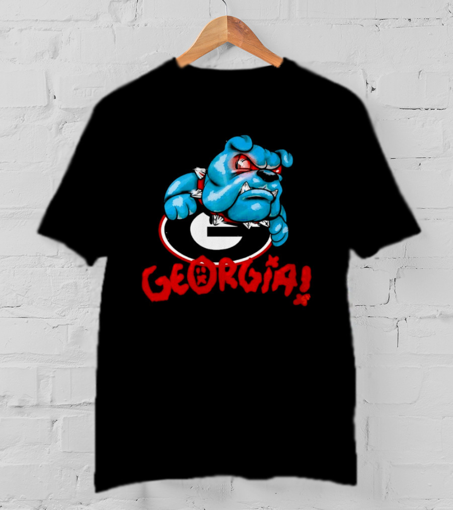 Georgia Bulldogs NCAA College Football Blue Bulldog T-Shirt