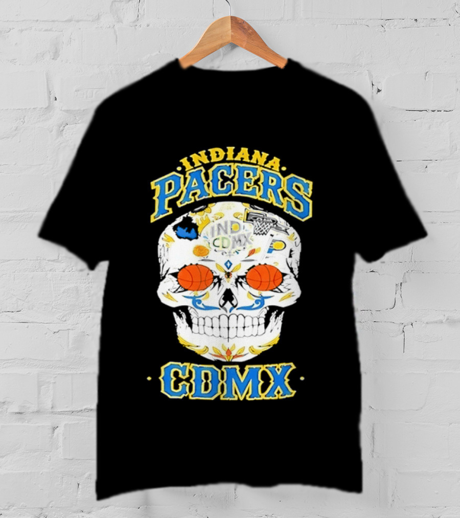 Indiana Pacers CDMX Sugar Skull NBA T-Shirt